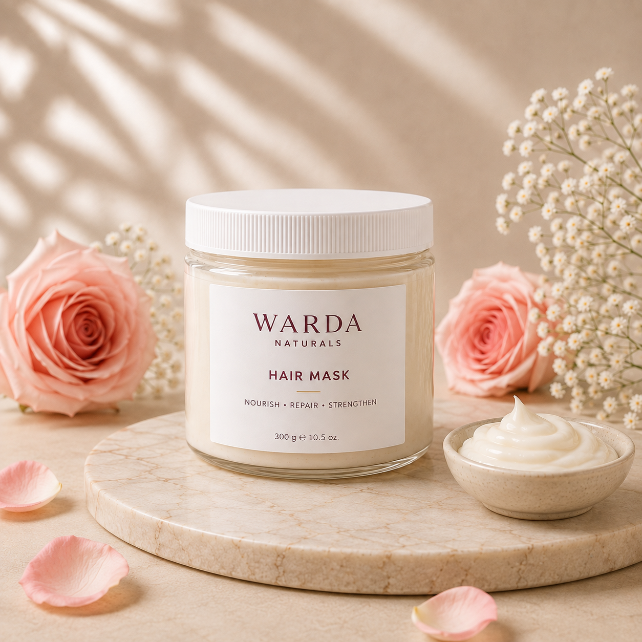 Hair mask with shea butter and Vitamin E