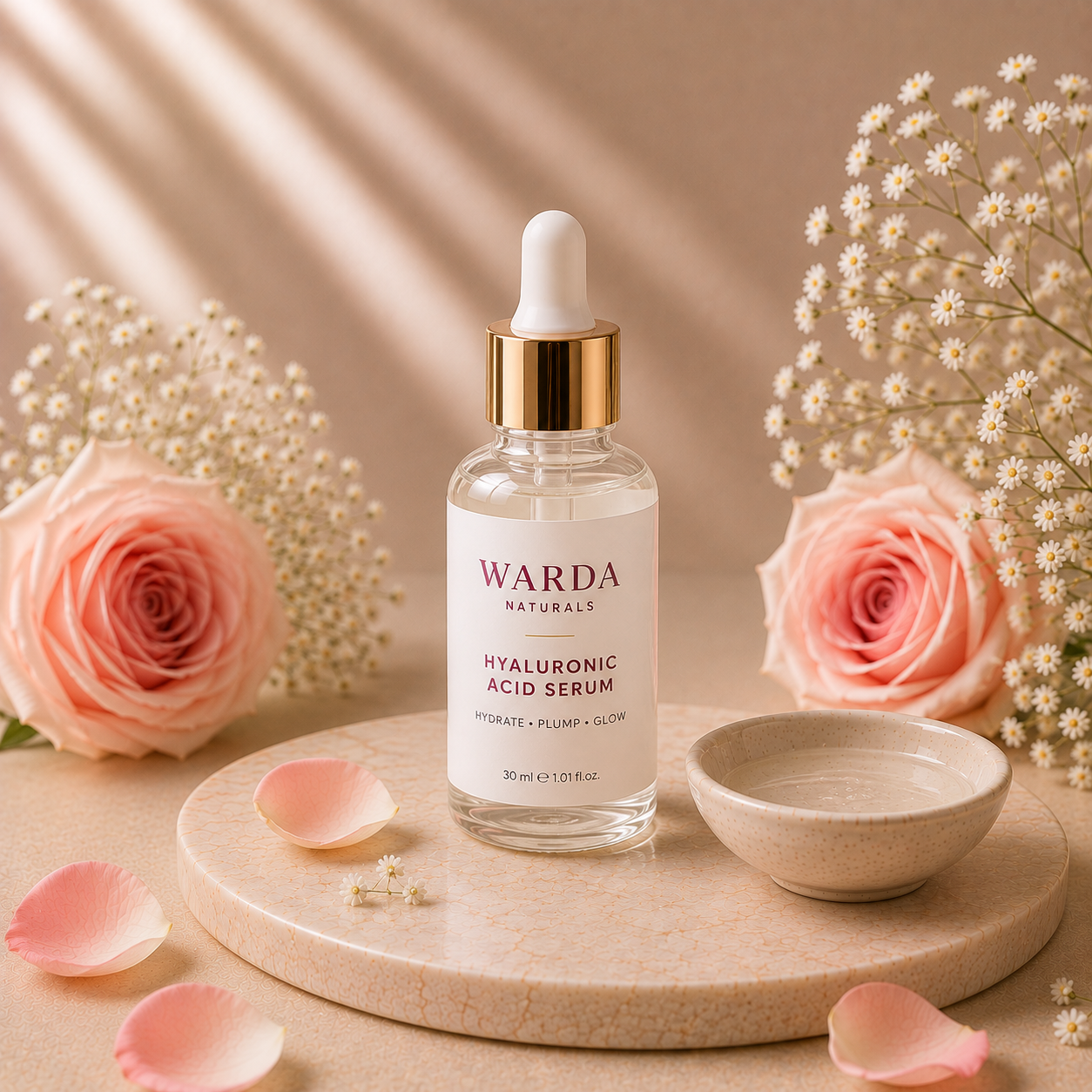 Hyaluronic acid face serum with B5+Vit E